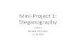 Mini-Project 1: Steganography TextMessage.java Steganography.java. Handling Multiple Files (Classes)