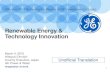 Renewable Energy & Technology Innovation 2017. 11. 28.آ  Imagination at work. Renewable Energy & Technology