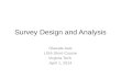 Survey Design and Analysis