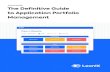 WHITE PAPER The Definitive Guide to Application Portfolio Management Application Portfolio Management