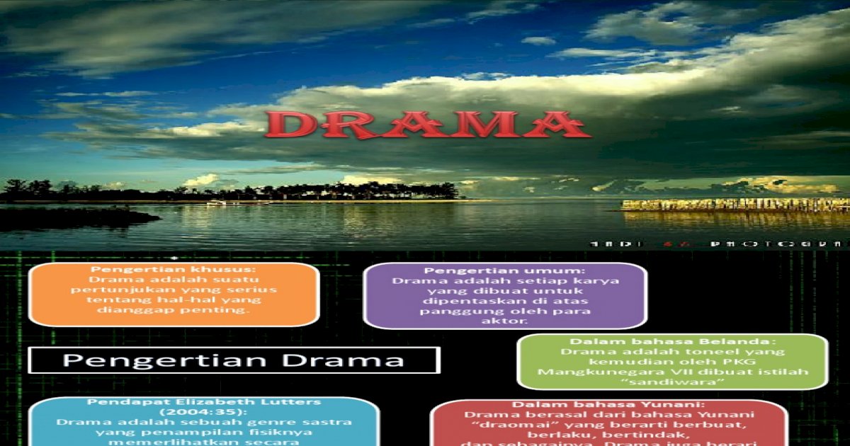 drama berasal dari bahasa yunani draomai yang berarti