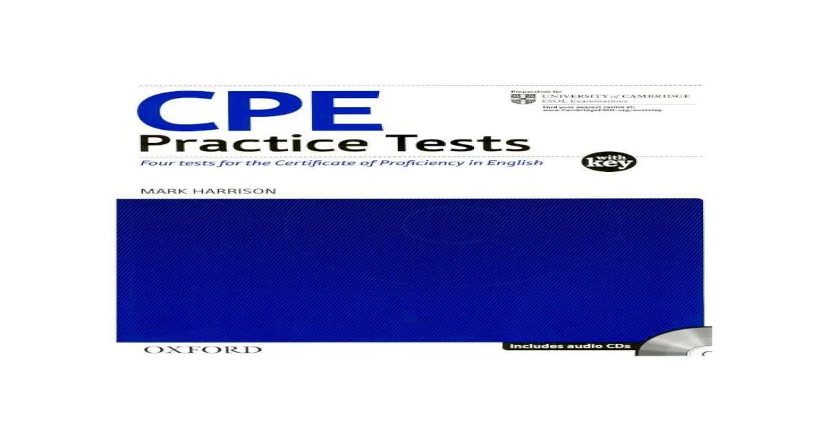 Mark Harrison. CPE Practice Tests - [PDF Document]