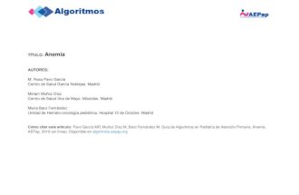 Algoritmo AEPap Anemias