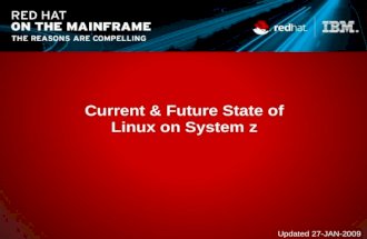 2009-01-28 DOI NBC Current &amp; Future State of Linux on System z