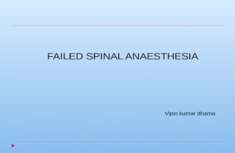 Failed spinal anaesthesia