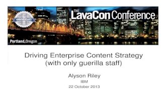 Driving Enterprise Content Strategy with Only Guerilla Staff