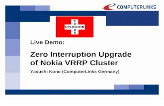 Zero Interruption Nokia VRRP Cluster Upgrade