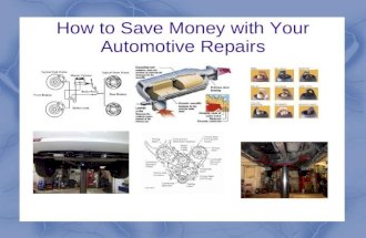 How to Save Money with Your Automotive Repairs
