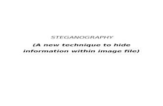 Steganography Synopsis
