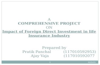 Impact of Foreign Direct Investment in Life Insurance Industry
