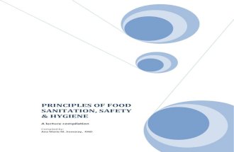 PRINCIPLES OF FOOD SANITATION, SAFETY &amp; HYGIENE