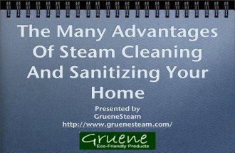 The many advantages of steam cleaning and sanitizing your home