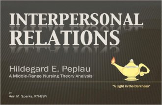 Hildegard Peplau   Interpersonal Relations Ppx