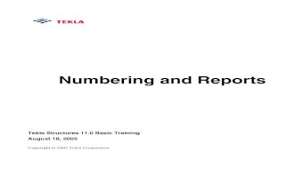 Tekla Structure - Lesson 08_NumberingAndReports2
