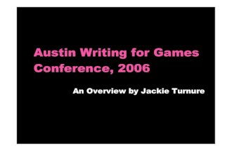 Writing for Games - Jackie Turnure