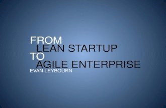 From Lean Startup to Agile Enterprise