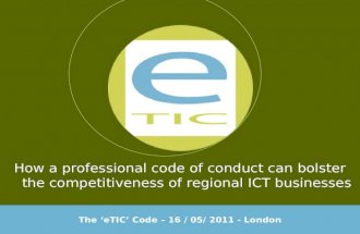 eTIC code of conduct - english presentation