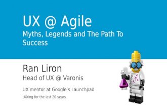 UX @ agile - myths, legends and the path to success