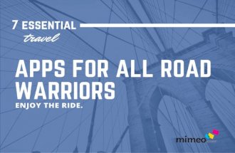 7 Essential Apps For all Road Warriors