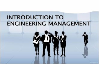 Introduction to engineering management